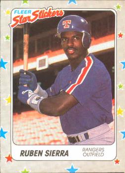 1988 Fleer Sticker Baseball Cards        069      Ruben Sierra